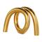 12" Gold Ceramic Abstract Rounded Loop Sculpture